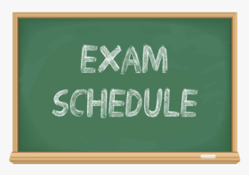 Exam schedule