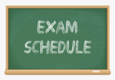 Exam schedule