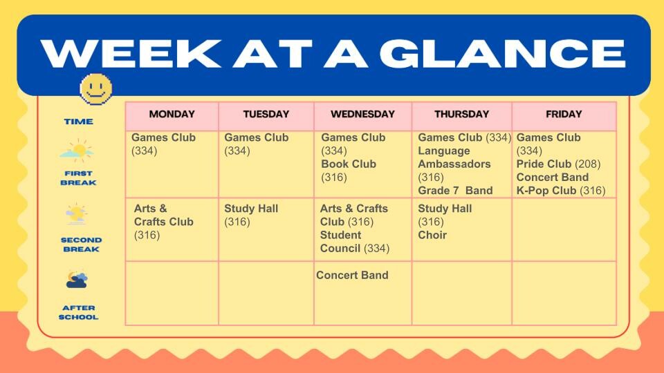 Week at a Glance